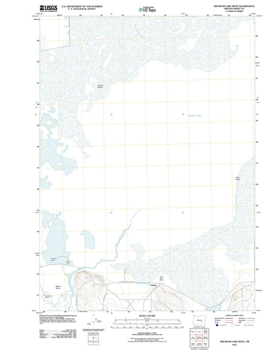 2011 Malheur Lake West, OR - Oregon - USGS Topographic Map