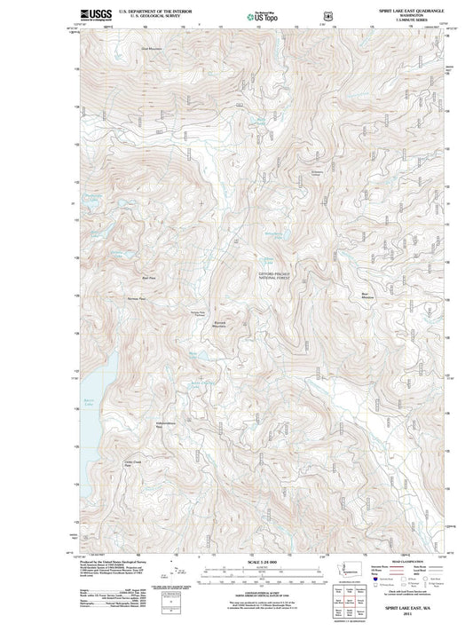 2011 Spirit Lake East, WA - Washington - USGS Topographic Map