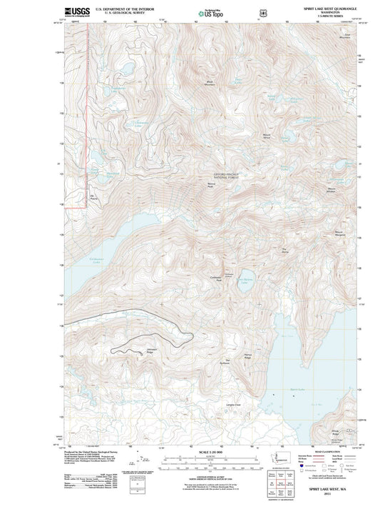 2011 Spirit Lake West, WA - Washington - USGS Topographic Map