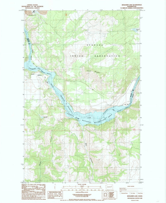 1985 Benjamin Lake, WA - Washington - USGS Topographic Map