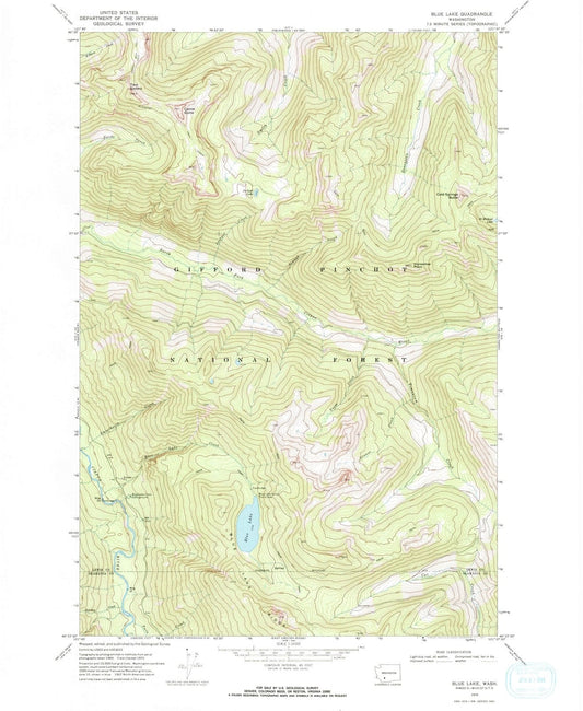 1970 Blue Lake, WA - Washington - USGS Topographic Map