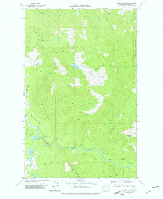 1972 Canyon Lake, WA - Washington - USGS Topographic Map