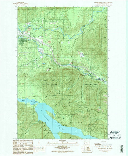 1989 Chester Morse Lake, WA - Washington - USGS Topographic Map