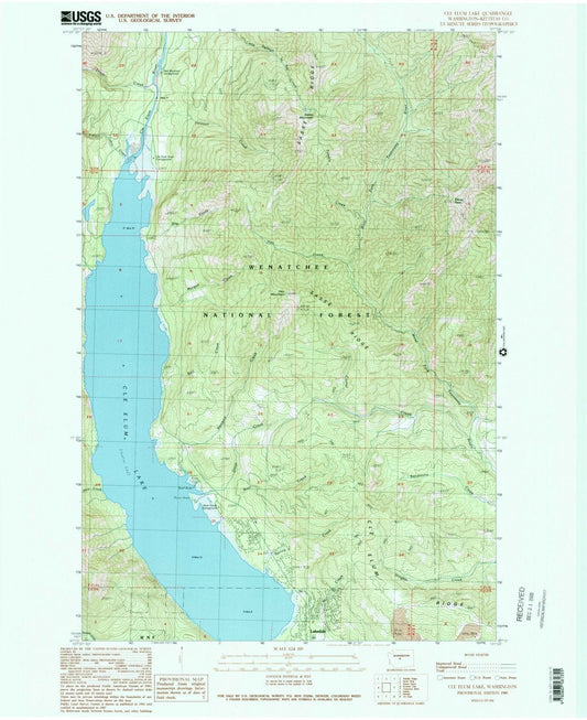 1989 Cle Elum Lake, WA - Washington - USGS Topographic Map