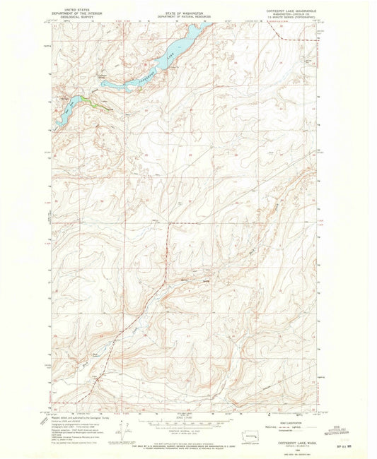 1968 Coffeepot Lake, WA - Washington - USGS Topographic Map
