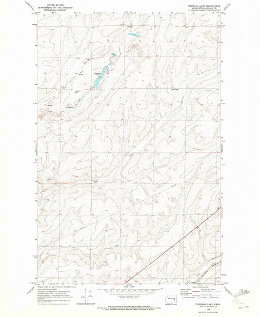 1969 Cormana Lake, WA - Washington - USGS Topographic Map