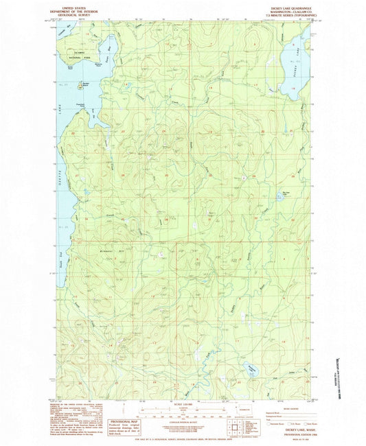 1984 Dickey Lake, WA - Washington - USGS Topographic Map