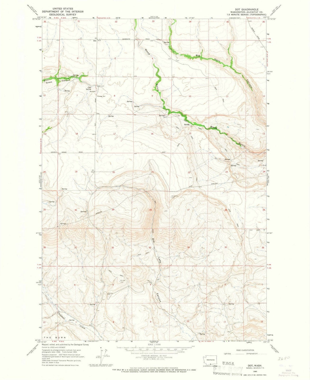 1965 Dot, WA - Washington - USGS Topographic Map