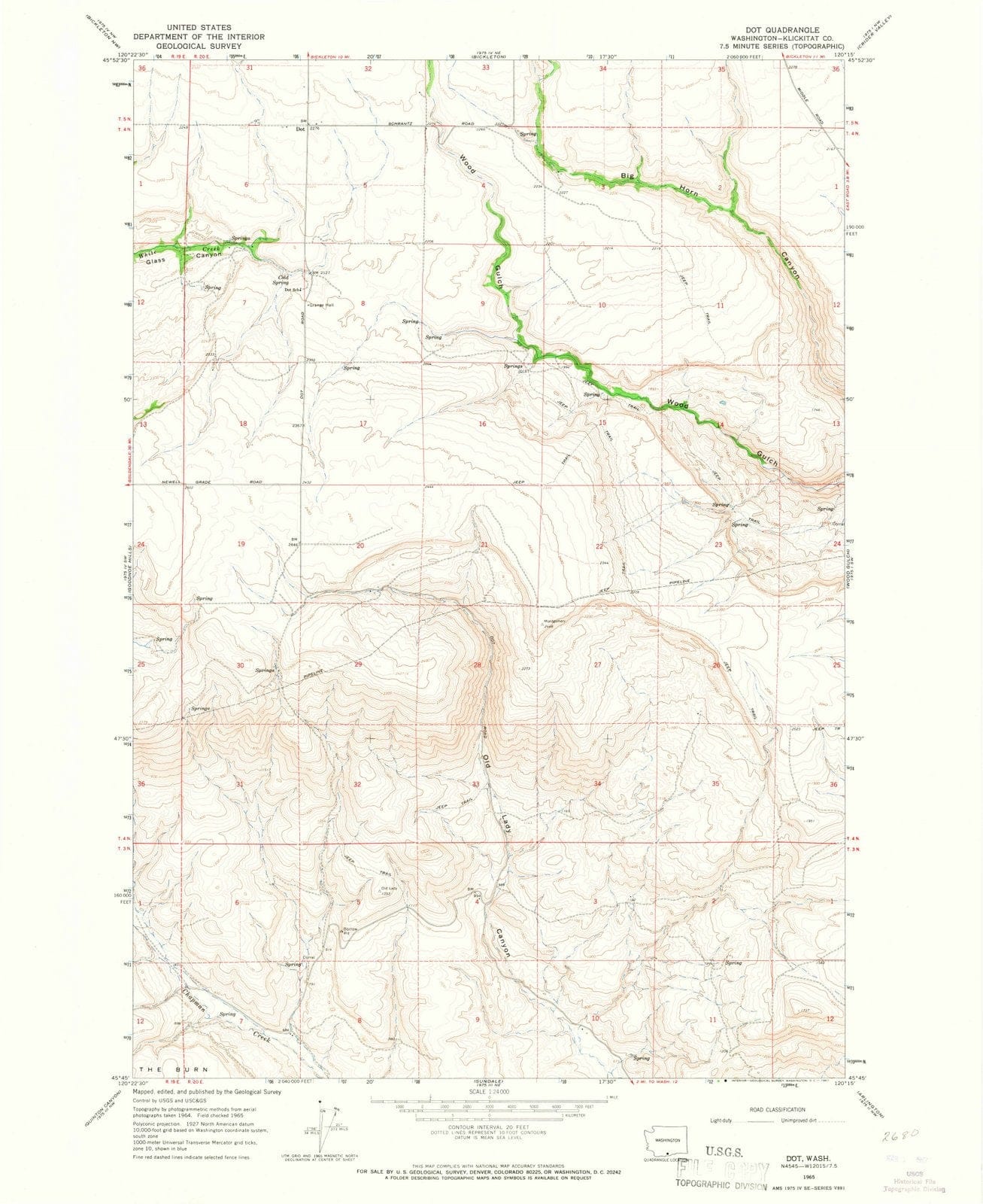 1965 Dot, WA - Washington - USGS Topographic Map
