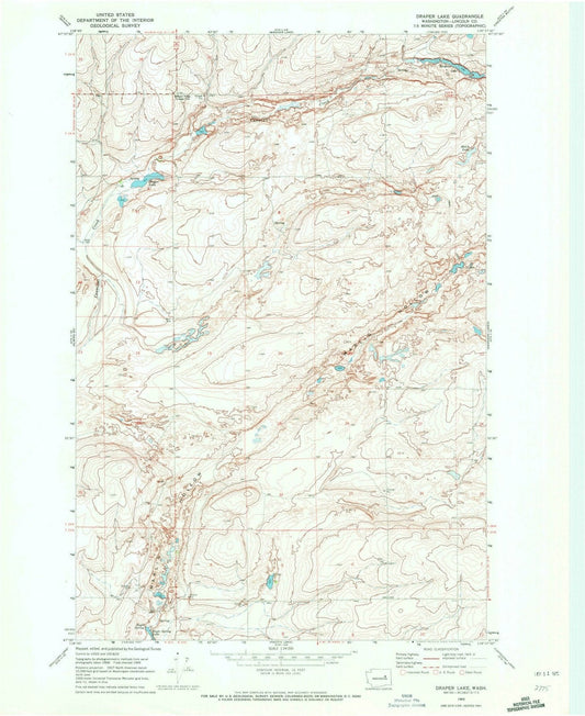 1969 Draper Lake, WA - Washington - USGS Topographic Map