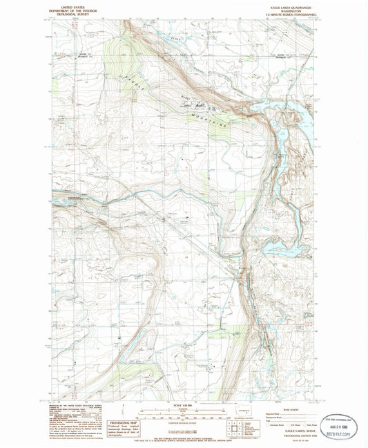 1986 Eagle Lakes, WA - Washington - USGS Topographic Map