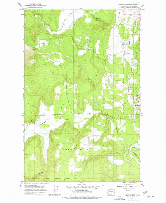 1965 Forest Center, WA - Washington - USGS Topographic Map