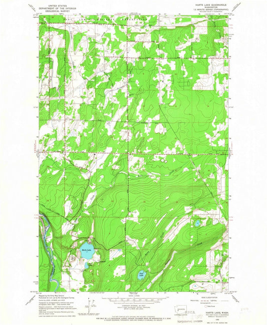 1959 Harts Lake, WA - Washington - USGS Topographic Map