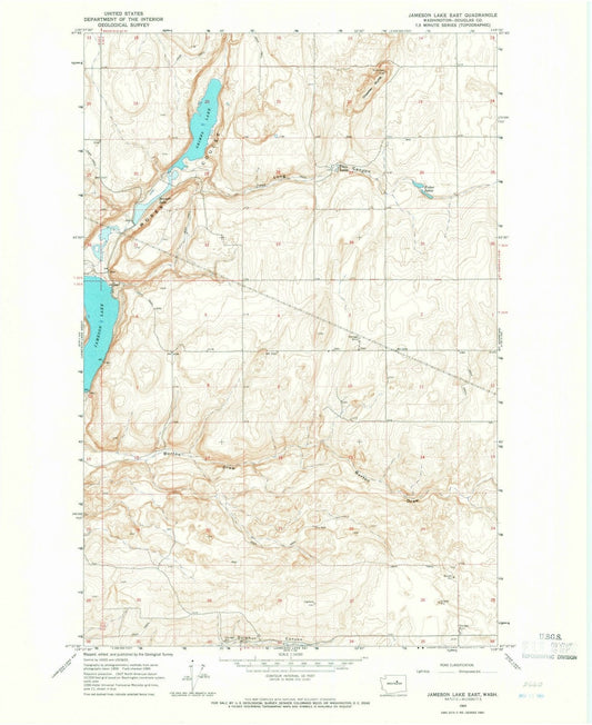 1965 Jameson Lake East, WA - Washington - USGS Topographic Map