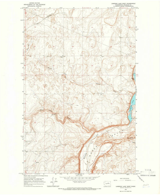 1965 Jameson Lake West, WA - Washington - USGS Topographic Map