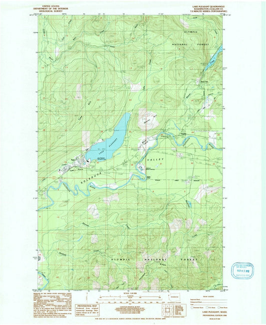 1984 Lake Pleasant, WA - Washington - USGS Topographic Map