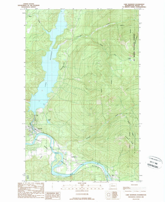 1989 Lake Shannon, WA - Washington - USGS Topographic Map