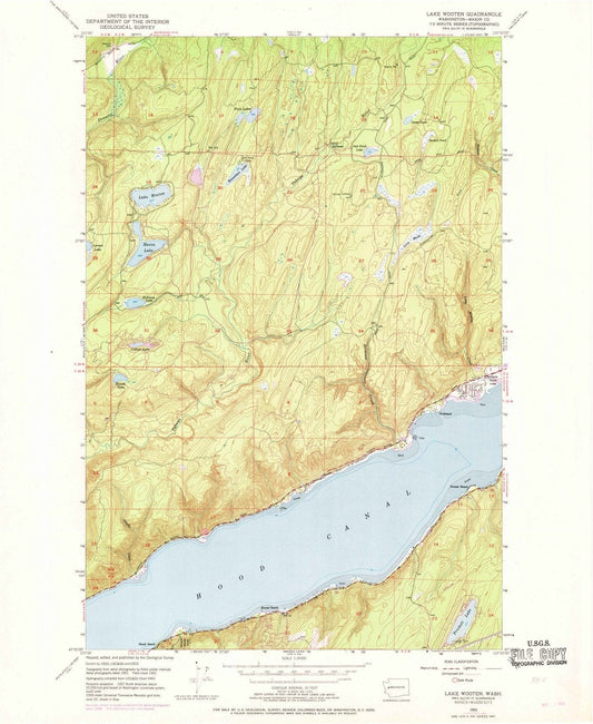 1953 Lake Wooten, WA - Washington - USGS Topographic Map