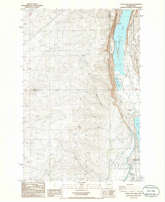 1986 Little Soap Lake, WA - Washington - USGS Topographic Map