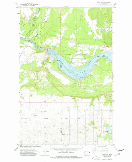 1973 Long Lake, WA - Washington - USGS Topographic Map