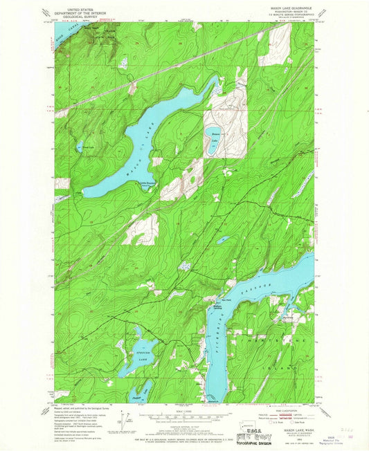 1953 Mason Lake, WA - Washington - USGS Topographic Map