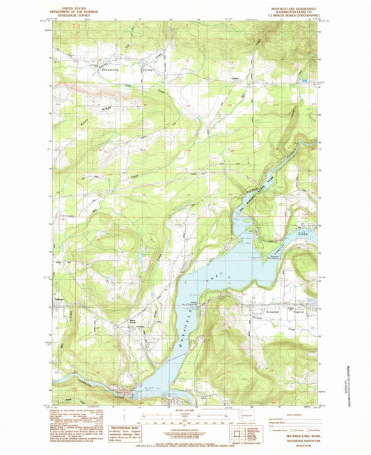 1984 Mayfield Lake, WA - Washington - USGS Topographic Map