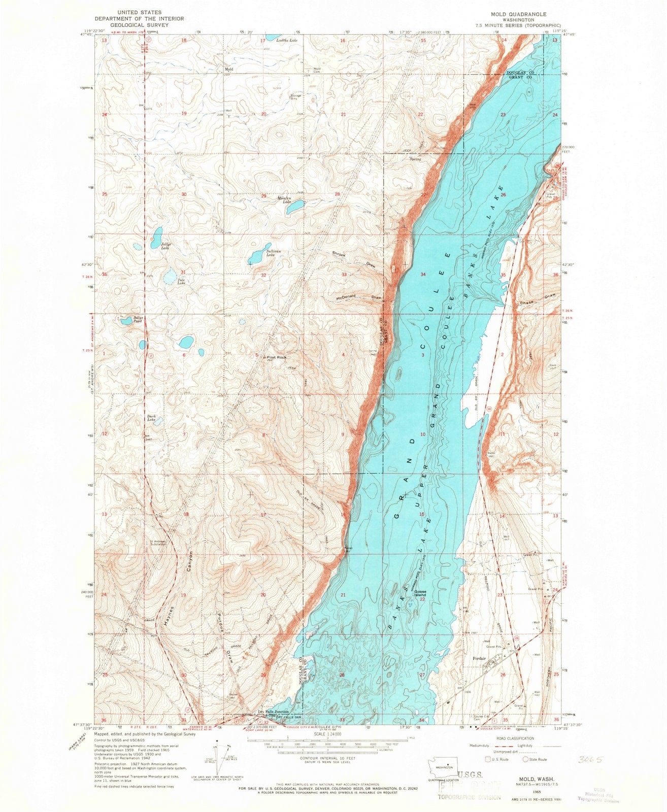 1965 Mold, WA - Washington - USGS Topographic Map