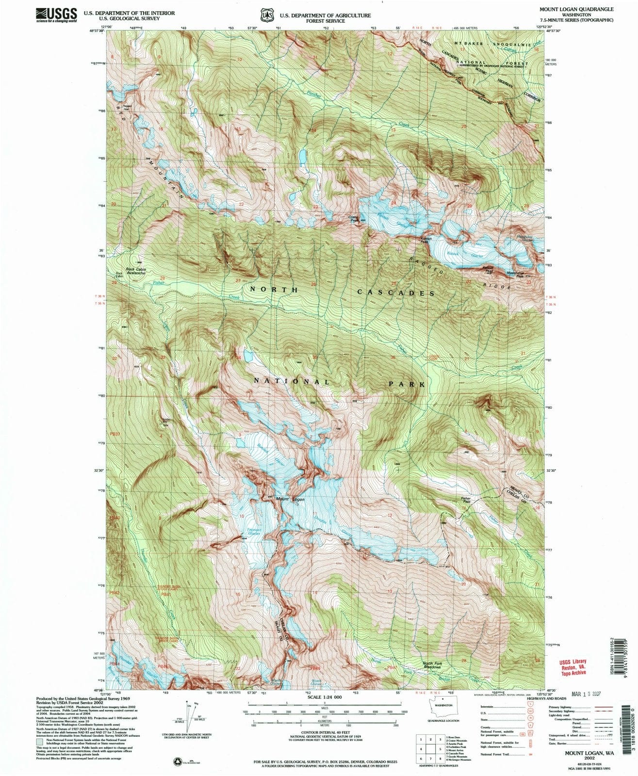 2002 Mount Logan, WA - Washington - USGS Topographic Map