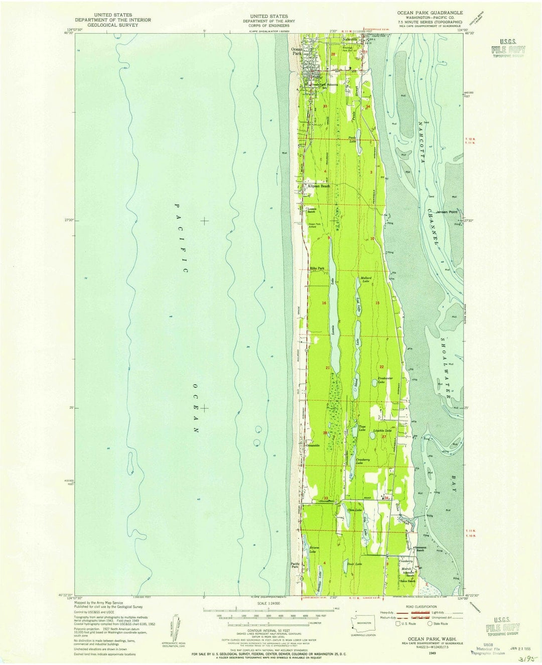 1949 Ocean Park, WA - Washington - USGS Topographic Map