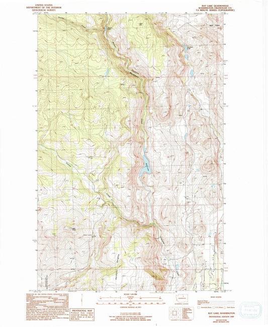 1989 Rat Lake, WA - Washington - USGS Topographic Map