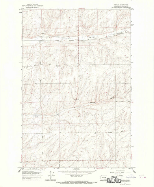 1967 Reiman, WA - Washington - USGS Topographic Map v3