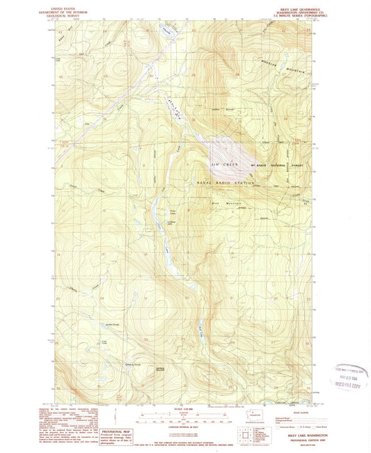 1989 Riley Lake, WA - Washington - USGS Topographic Map