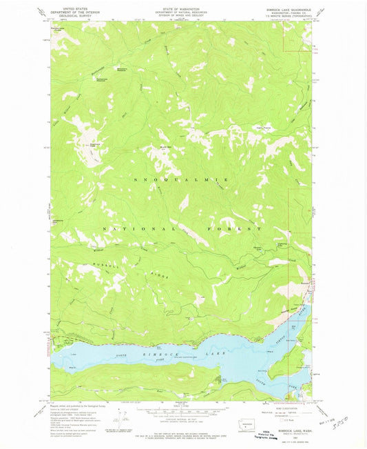 1967 Rimrock Lake, WA - Washington - USGS Topographic Map