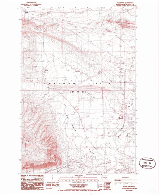 1986 Riverland, WA - Washington - USGS Topographic Map