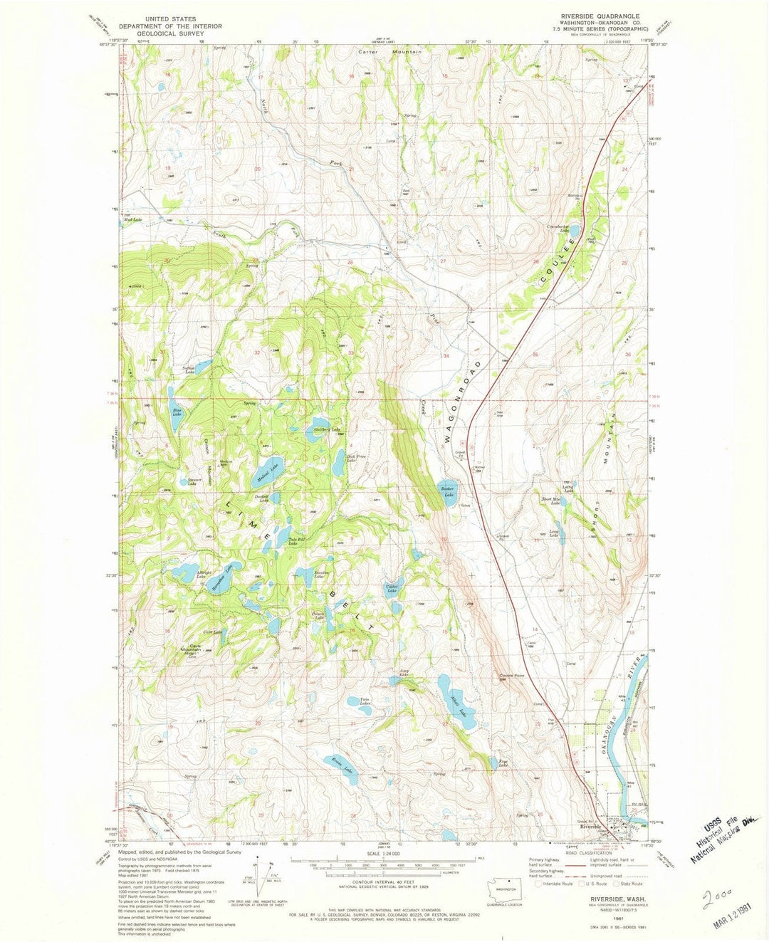 1981 Riverside, WA - Washington - USGS Topographic Map