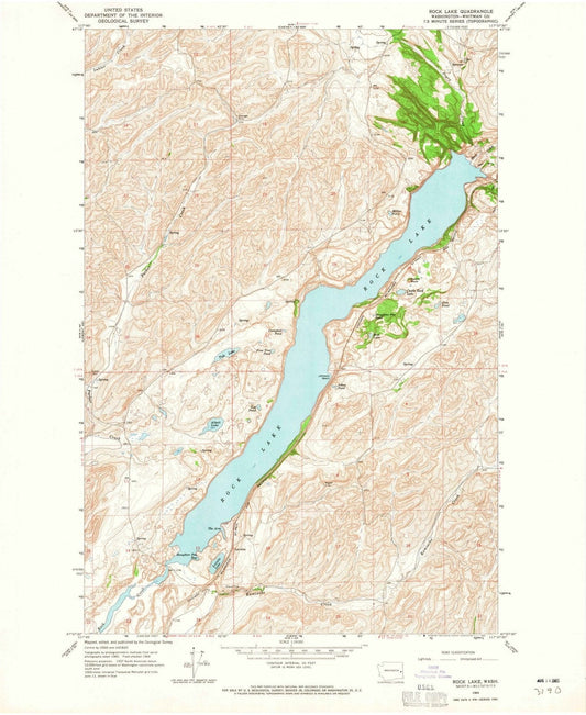 1964 Rock Lake, WA - Washington - USGS Topographic Map