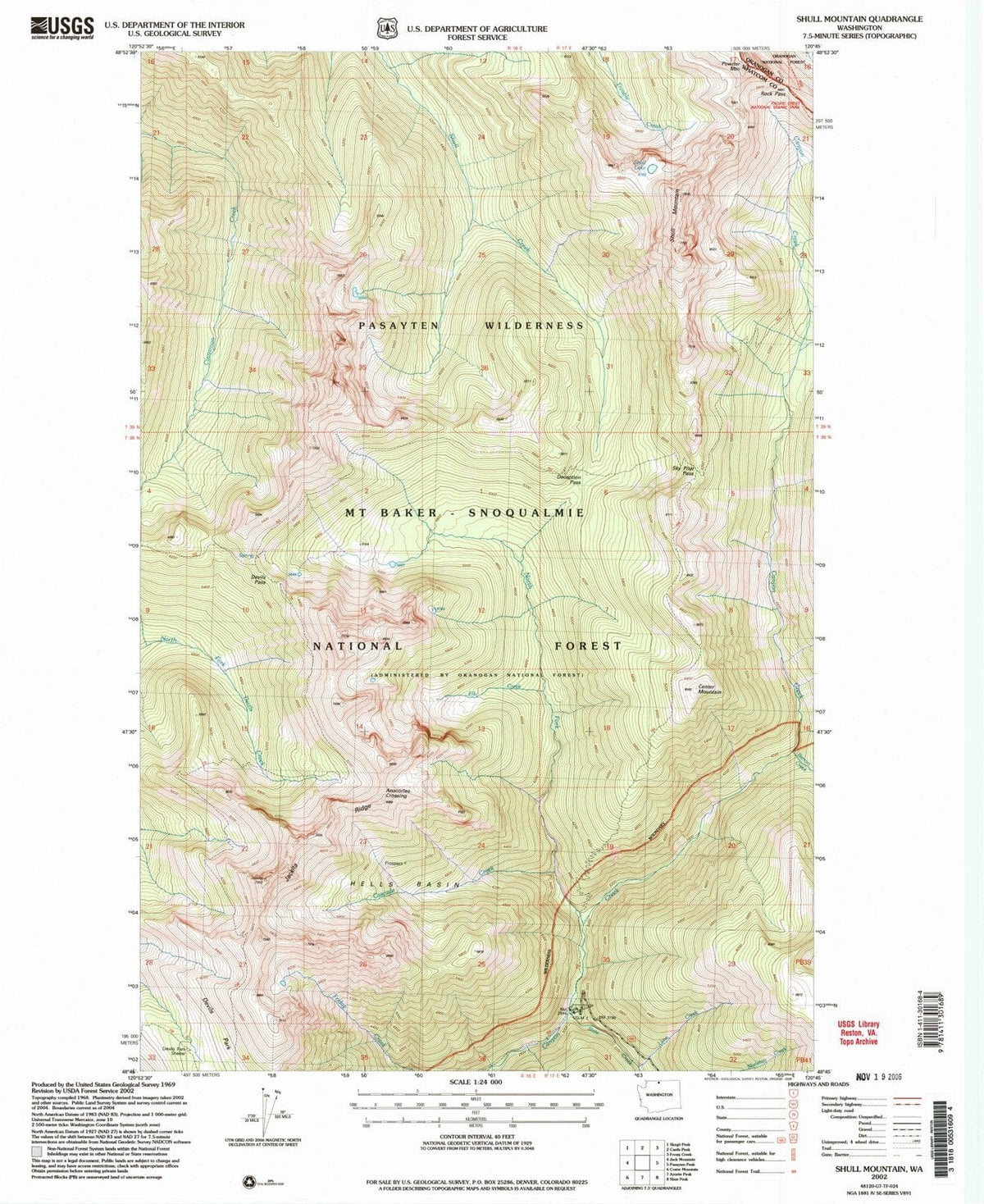 2002 Shull Mountain, WA - Washington - USGS Topographic Map