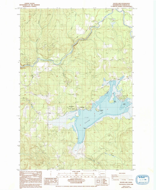 1985 Silver Lake, WA - Washington - USGS Topographic Map