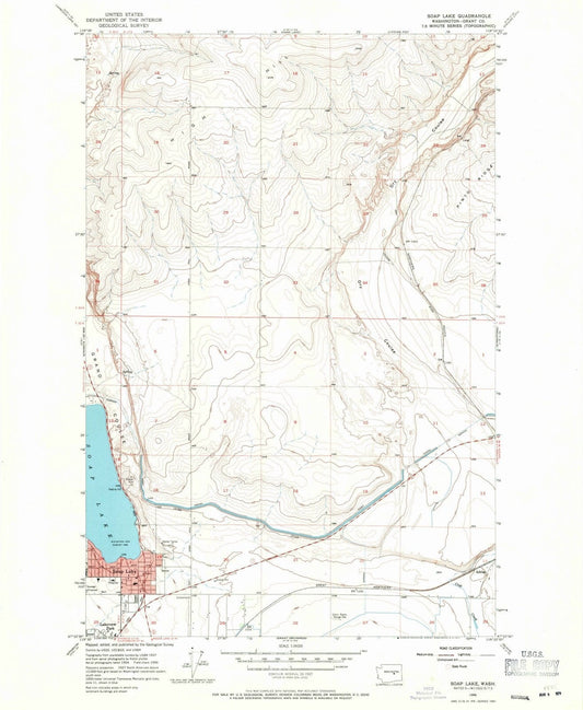 1956 Soap Lake, WA - Washington - USGS Topographic Map