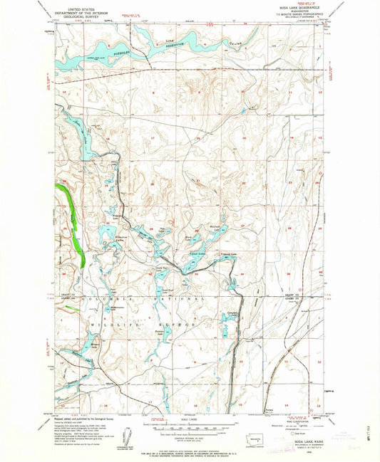 1954 Soda Lake, WA - Washington - USGS Topographic Map