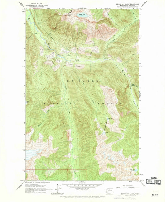 1963 Sonny Boy Lakes, WA - Washington - USGS Topographic Map