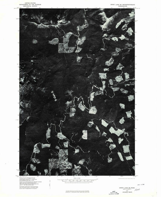 1975 Spirit Lake, WA - Washington - USGS Topographic Map