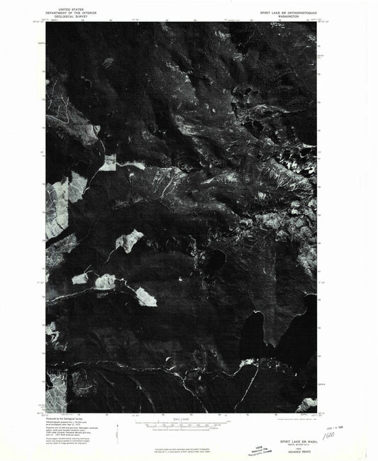 1975 Spirit Lake, WA - Washington - USGS Topographic Map v2