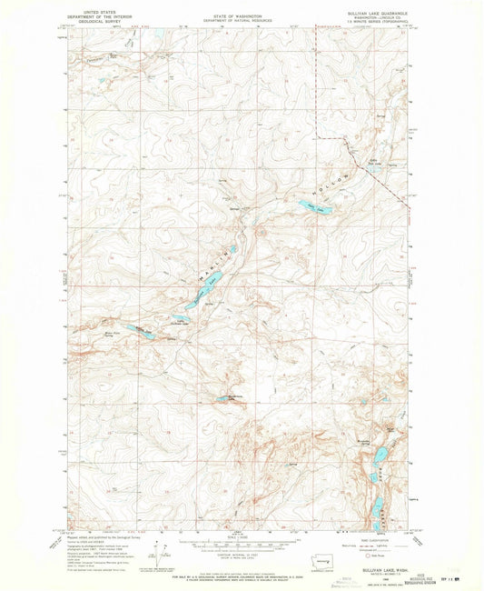 1968 Sullivan Lake, WA - Washington - USGS Topographic Map