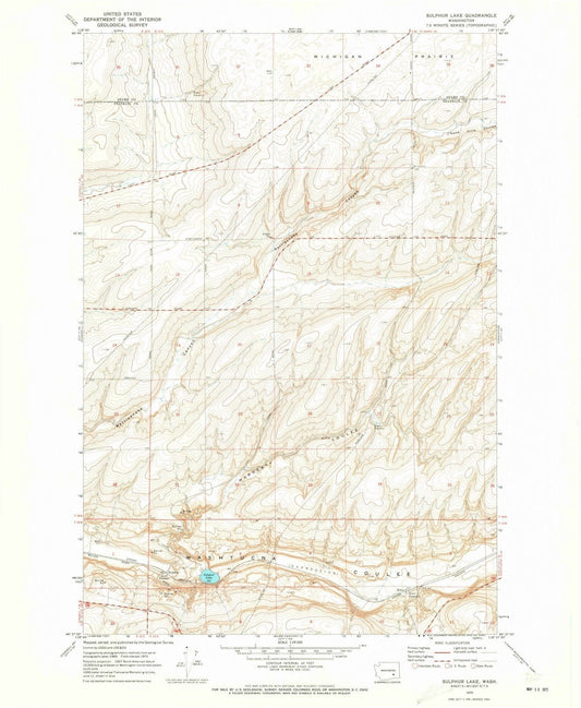 1970 Sulphur Lake, WA - Washington - USGS Topographic Map