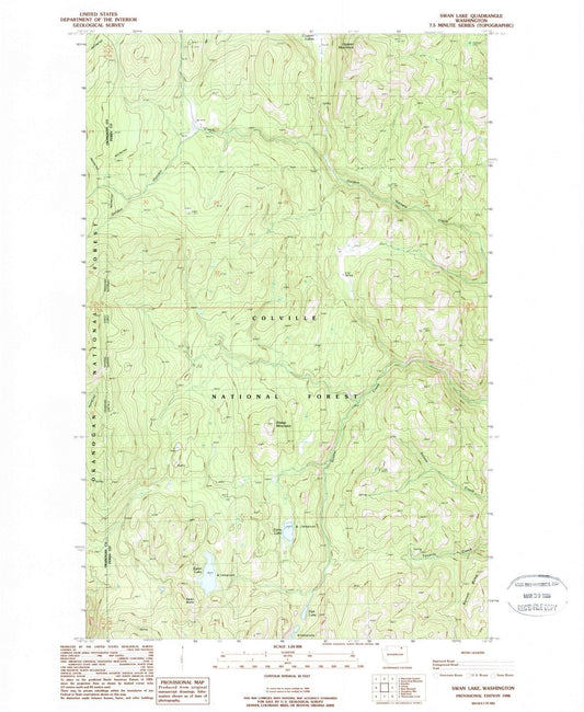 1988 Swan Lake, WA - Washington - USGS Topographic Map