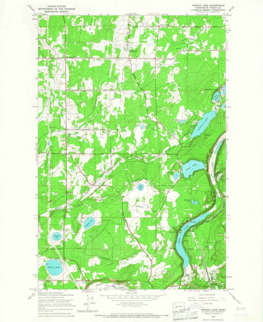 1959 Tanwax Lake, WA - Washington - USGS Topographic Map