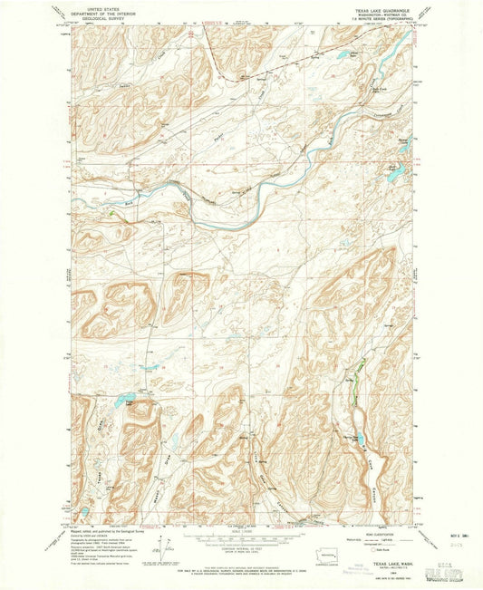 1964 Texas Lake, WA - Washington - USGS Topographic Map