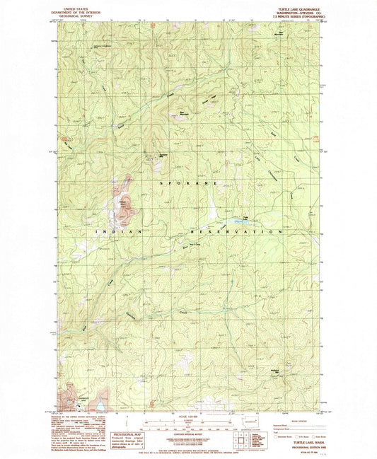 1985 Turtle Lake, WA - Washington - USGS Topographic Map