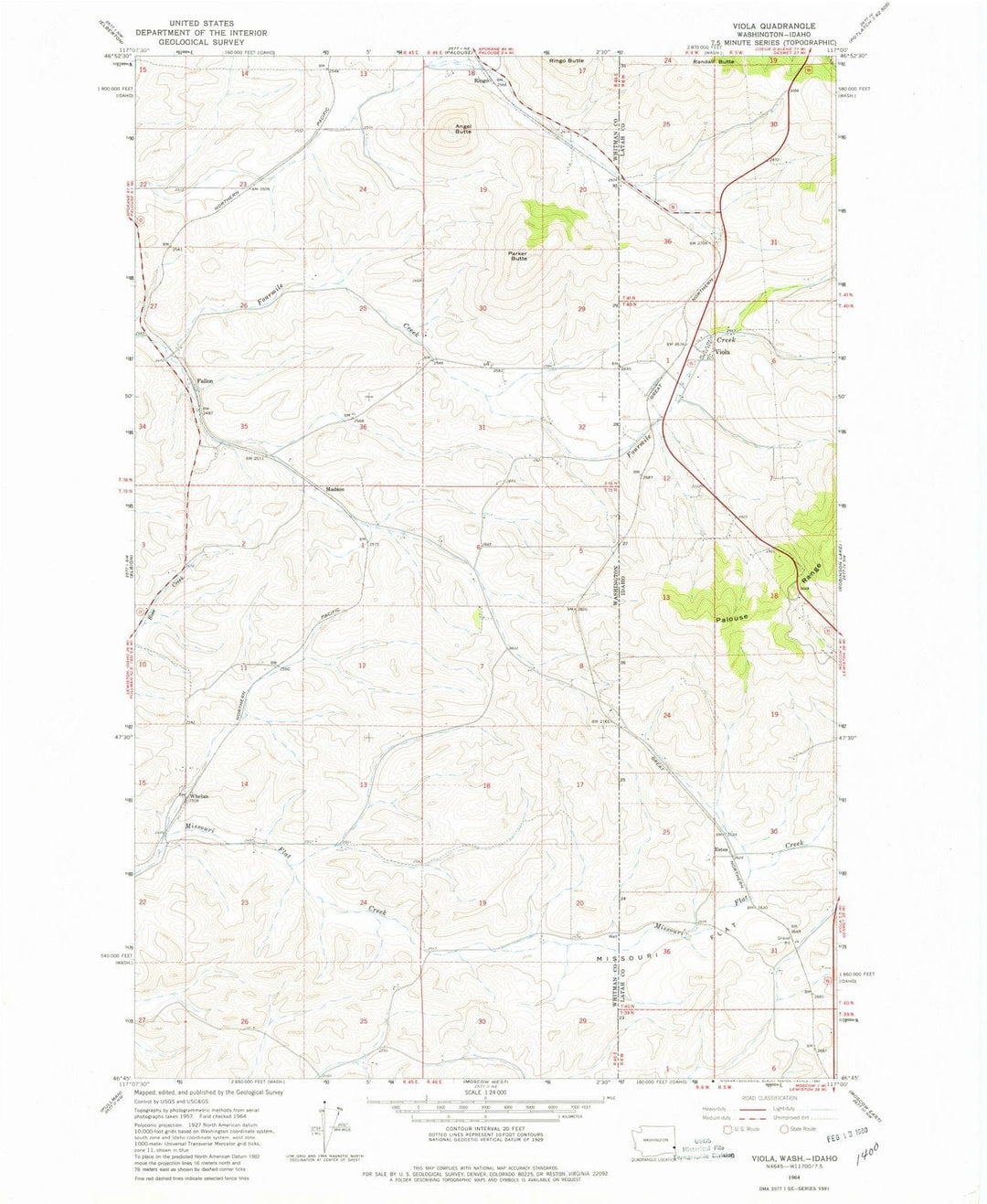 1964 Viola, ID - Idaho - USGS Topographic Map